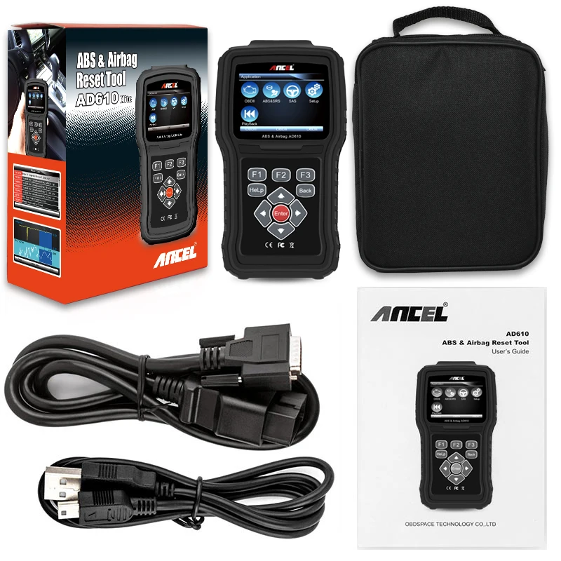 Диагностический инструмент ANCEL AD610 OBD2 ABS подушка безопасности SRS SAS сброс данных о
