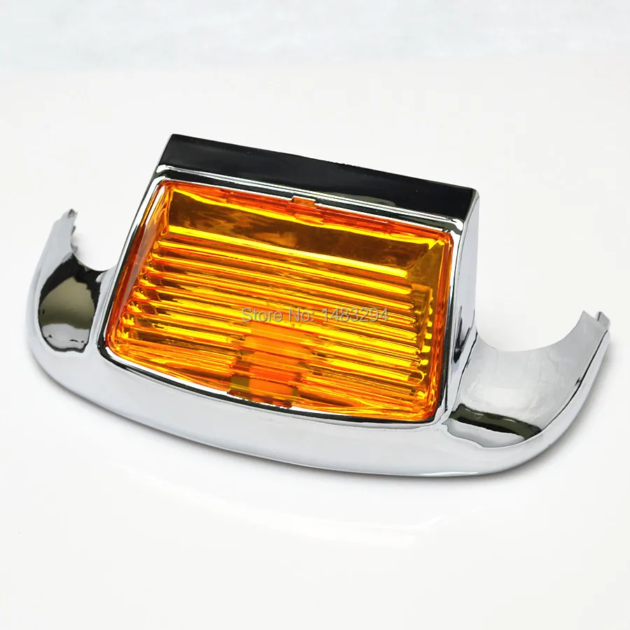 Motorcycle Chrome Amber Front Fender Tip Light Fits For Harley FLSTC
