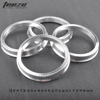 

TEEZE - (1 Set) Car-styling Auto Accessories for Wheel Hub 57.1 to 54.1 Aluminum Centric Hub Rings 4pcs/set Freeshipping