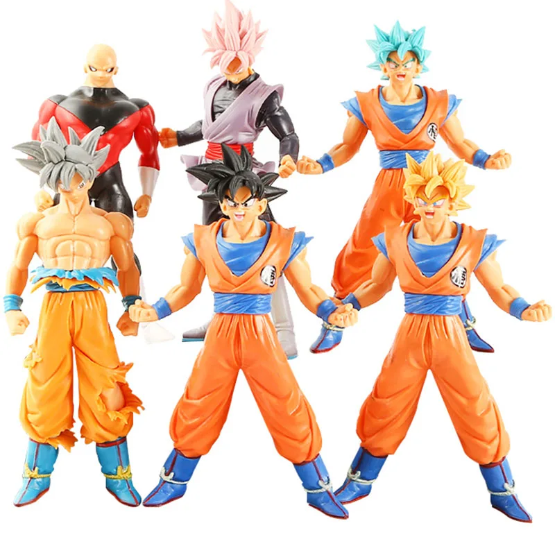 6 шт./компл. аниме Son Goku Dragon Ball Z Супер сайян Жемчуг дракона Migatte без Gokui синий Broli