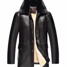 Зимние кожаные куртки, мужские черные пальто из искусственного меха, мужские повседневные мотоциклетные кожаные куртки, утолщенная верхняя одежда, пальто для мужчин, большие размеры