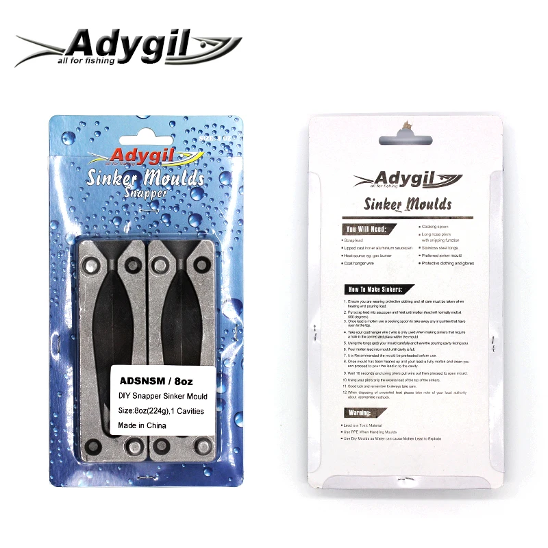Adyil DIY рыболовный грузило форма ADSNSM/8 унций Snapper 224 г 1 полости|Рыболовные снасти| |