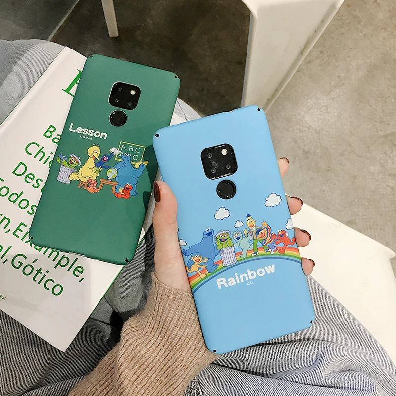 

Hard Case For Huawei P20 Pro lite Nova 3 3i 4 Mate 20Pro Cute rainbow matte PC Case For Honor 8X 9 10 V10 10Lite back fundas