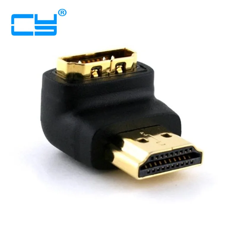 

Standard HDMI plug Male to Female 90 Degrees Gold Plated cable standard definition HDMI Adapter Converter PC TV HDTV