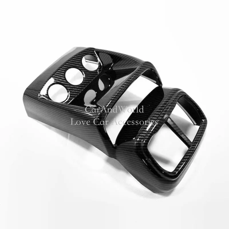 

For Hyundai SantaFe 2019 2020 Rear Seat Armrest Air Conditioning Outlet Vent Frame Panel Cover Trims ABS Chrome Car Accessories