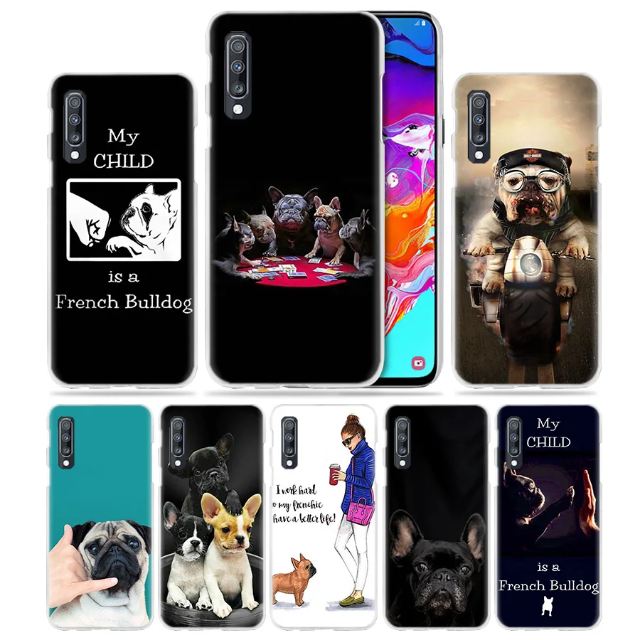 

French Bulldog Cool Case for Samsung Galaxy A50 A70 A20e A60 A40 A30 A20 A10 A8 A6 Plus A9 A7 2018 Hard PC Animal Phone Cover