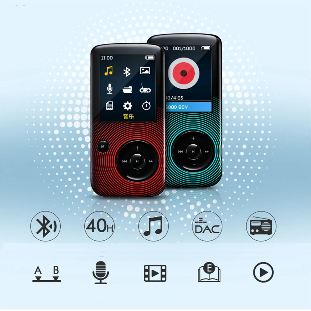 Оригинальный Aigo209 MP3 плеер Bluetooth с динамиком fm радио мини USB музыкальный