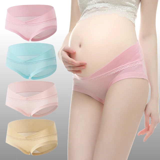 4PCS/Lot Lace Maternity Panties For Pregnant Women Underwear U