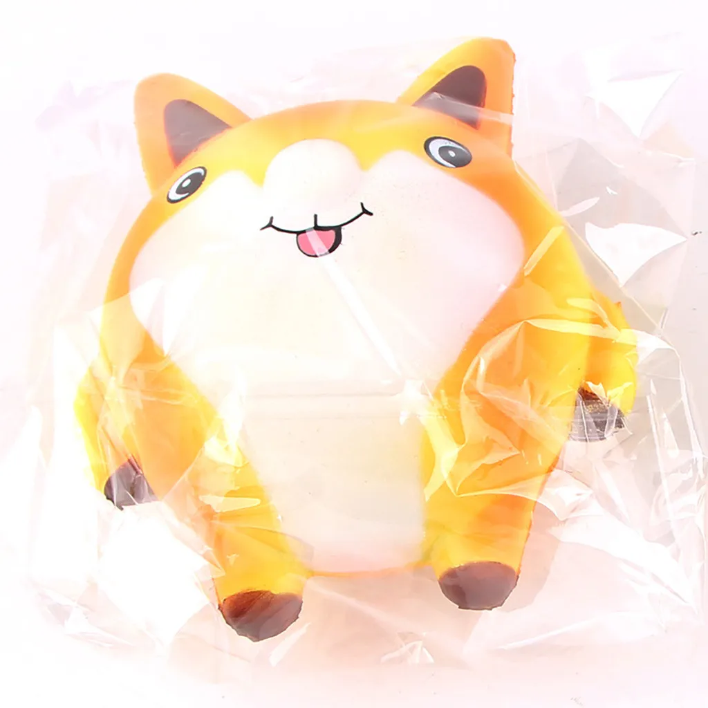 Children slow rebound slow squeeze toy simulation food model ventilation decompression toy cartoon fox version toy 2019 new
