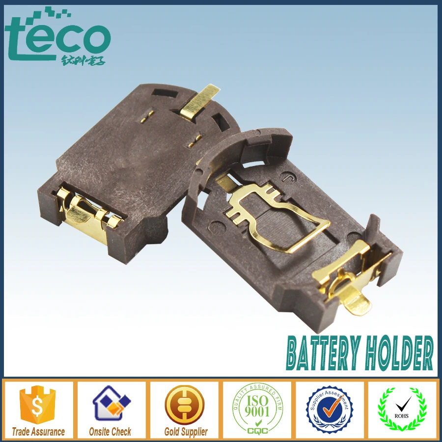 10PCS CR2032 2032 Battery Button Cell Holder Socket Case Black TBH