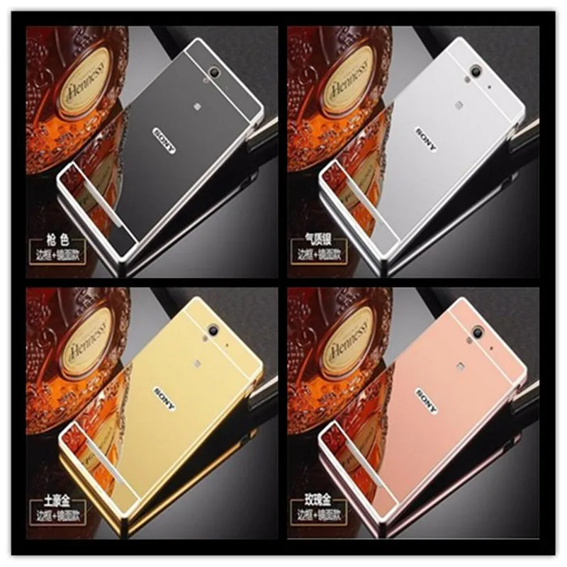 

Rose Gold Mirror Case For Sony Xperia C3 S55T D2502 D2533 Fashion Luxury Back Cover Phone Case coque fundas for sony c3 cover