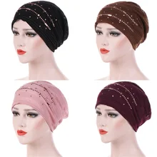 Женские тонкие кружевные стразы, тюрбан, шапки, дышащие, громоздкие, головные уборы, шапки HATQD0032