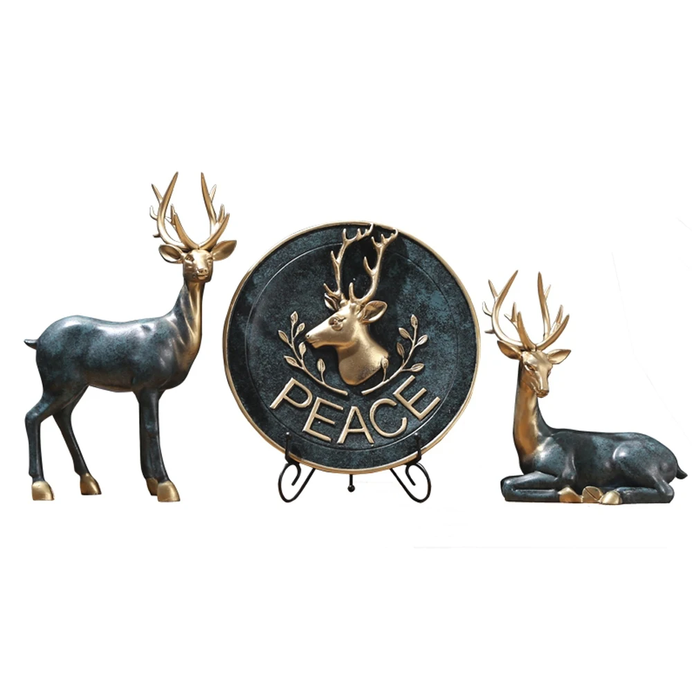 

Europen style deer table deco modern home decoration craft gift