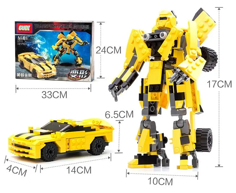 Gudi Building Blocks Movie Transfor Toy Robot Kids Toys Gudi Building Blocks Movie Transfor Toy Robot Kids Toys Blebee 2in1 Autobot Model Emble Bricks In Kits From