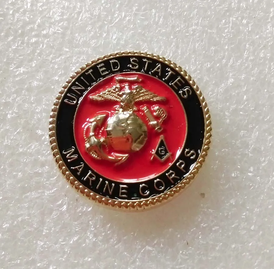 19MM masonic united states marine corps lapel pinin Badges from Home