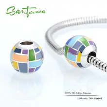 Encanto Del Esmalte de plata Colorful Beads Fit Pandora Pulsera Del Encanto Del Brazalete DIY Que Hace el 100% Auténtico 925 Plata Esterlina Joyería de Las Mujeres