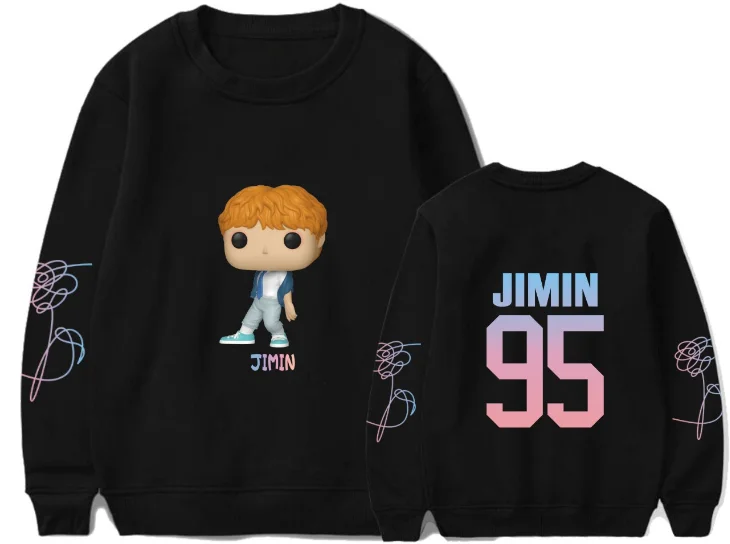 

KPOP Bulletproof Youth League Q version cartoon anime around the same paragraph should support the round neck hoodies women