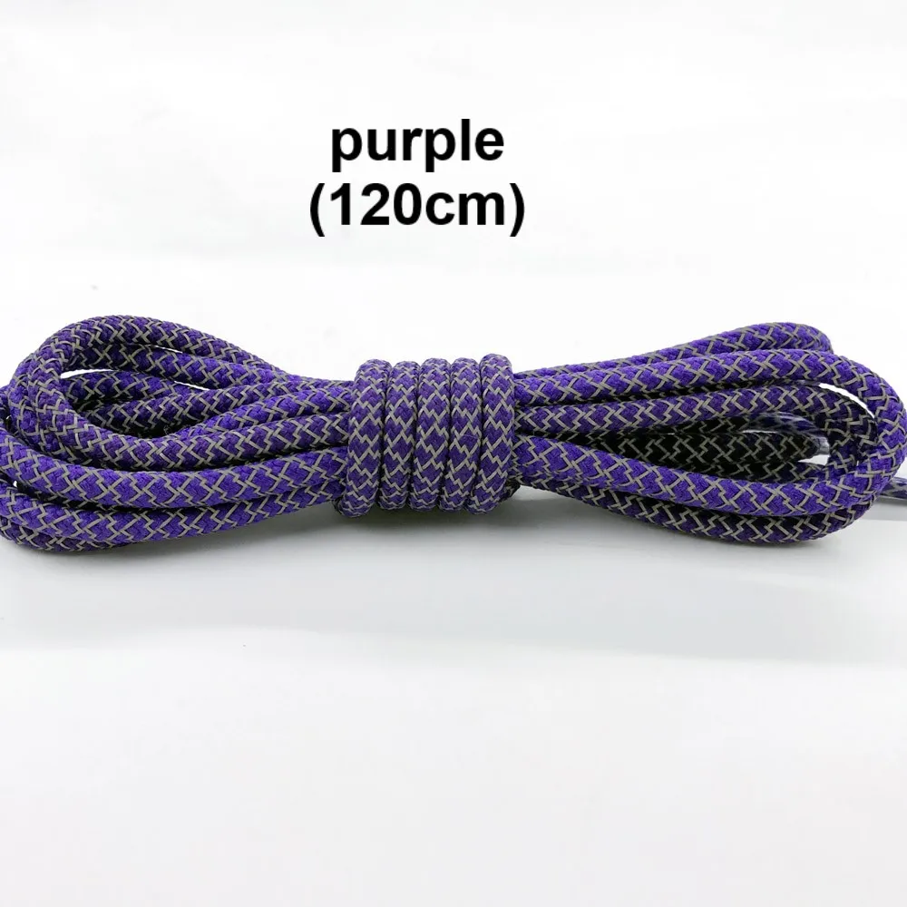 120 см/47,24 дюймов 3м Reflective Runner круглые шнурки для ботинок безопасность видимые шнурки - Цвет: purple
