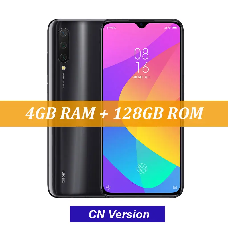 Xiaomi Mi CC9e 9 SE 4 ГБ ОЗУ 128 Гб ПЗУ мобильный телефон Snapdragon 665 48MP Тройная камера 32MP фронтальная камера 6,08" AMOLED - Цвет: Black