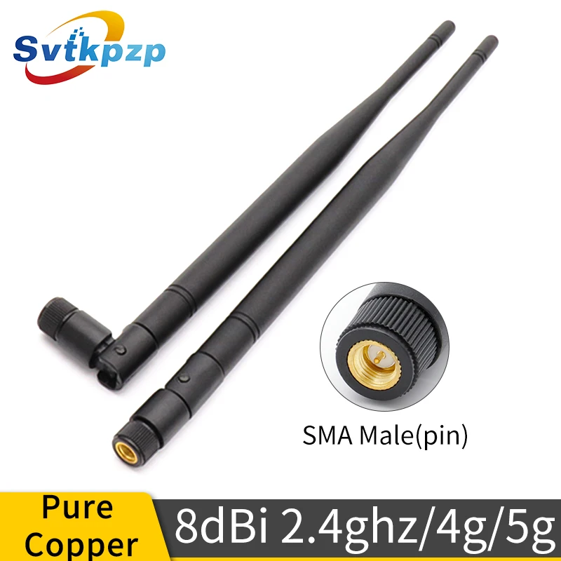 

8dBi SMA Male Connector 2.4ghz Antenna WiFi Exterior Long Range 2.4G 4G 5G Antennas Universal Vhf Whip Aerial Antenna for Router