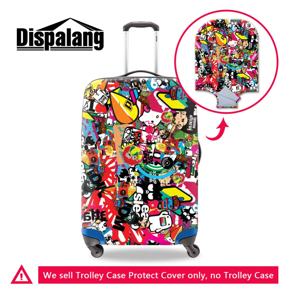Dispalang Designer Protective Luggage Cover Graffiti Waterproof Elastic