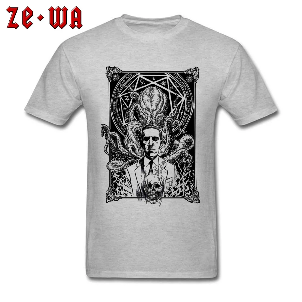 lovecraft call of cthulhu Tees Wholesale O-Neck Funny Short Sleeve 100% Cotton Men's T Shirt Normal Tee Shirts lovecraft call of cthulhu grey