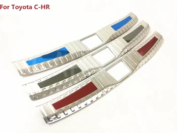

For Toyota C-HR C HR CHR 2016 2017 2018 Car Accessories 1PC Stainless Steel Inner Rear Boot Trunk Protecting Plate Fender Bumper