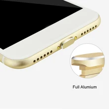 Телефон алюминиевый сплав зарядный разъем для наушников Jack Пылезащитная заглушка для USB Набор для iPhone 7 7 plus 5s 6 Противопыльный колпачок Пробка с коробкой