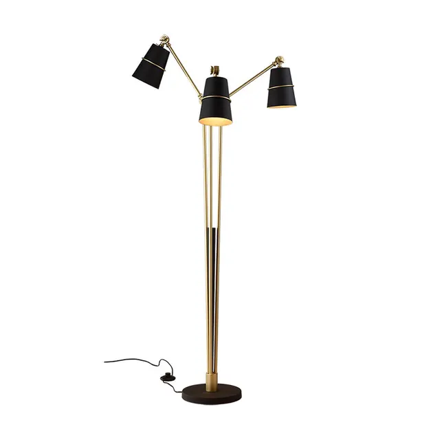Nordic Three Heads Floor Lights Adjule Living Room Bedroom Nordic Three Heads Floor Lights Adjule Living Room Bedroom Modern Creativity Personality Black White Lamps Za Fg973