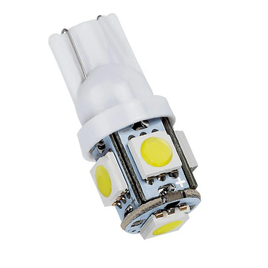 Led Car Light YSY T10 W5W 168 194 Led Light Amber White 5050 SMD 5 for Car Auto Side Wedge Tail Headlight Lamp Bulb DC12V led car light
