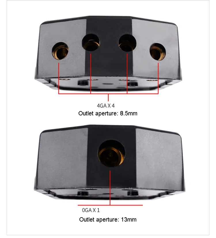 Fora de Potência de Áudio do Carro Caixa de Fusíveis Suporte de Fusíveis Auto de Alta 1 em 4 Maneiras Assento Seguro 100a-300a Garfo Parafuso Fusibles Qualidade 12 v 24 33 High Quality Automóveis e motos
