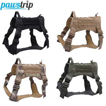 

pawstrip Large Dog Harness Vest Training Hiking Labrador Pitbull Pet Harness Vest Strong Waterproof Puppy Harness For Dog M/L/XL