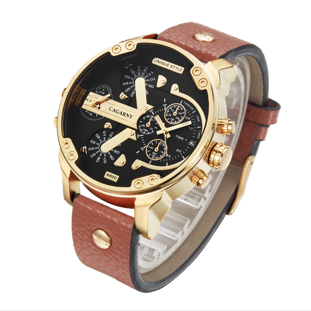 cagarny Gold Watch Mens Watches Top Brand Luxury Sport Men's Quartz Clock Military Wrist Watch Relogio Masculino Saat drop shipping (2)