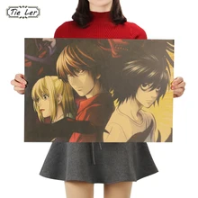 TIE LER Death Note A стиль японский мультфильм комикс плакат крафт настенная бумажная наклейка Бар Кафе декоративная живопись 51,5X36 см