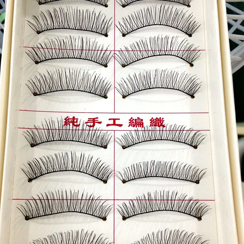 10 Pairs Natural Eyelashes Makeup Lashes Handmade False Eyelashes Wispy Eye lash Eyelash Extension Fake Eyelashes Free Shipping