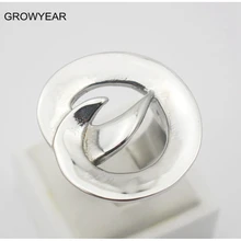 Широкое серебряное коктейльное кольцо для женщин из нержавеющей стали панковские геометрические кольца ювелирные изделия Размер 7 9 8 6
