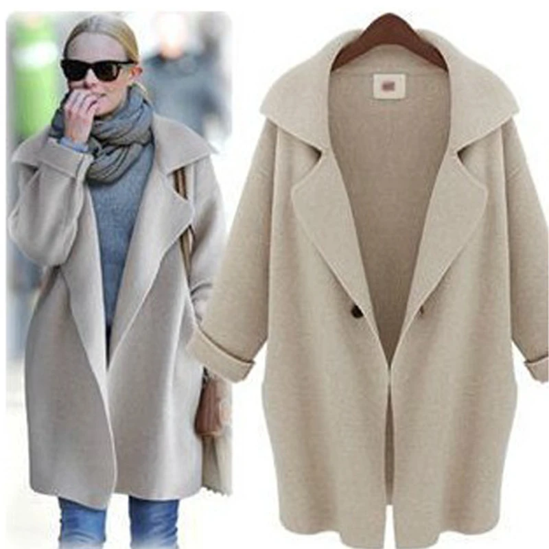 2017 Women's Wool Blends Coat Autumn Winter Fashion