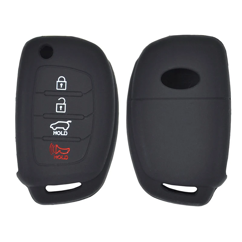 4 кнопки силиконовый Автомобильный Брелок дистанционного управления с ключом Оболочка Чехол для hyundai Sonata Santa Fe i40 кожа держатель протектор