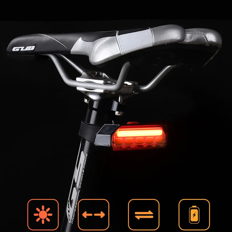 GUB задний велосипедный задний светильник водонепроницаемый Предупреждение USB Перезаряжаемый светильник задний фонарь светодиодный велосипедный светильник MTB седловой светильник