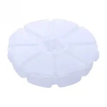 8 слотов Чехол Органайзер Дисплей ювелирных изделий бисера макияж Круглый Пластиковый Ящик