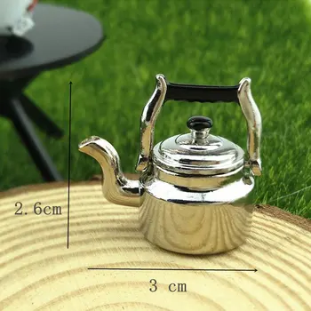 

Metal Teapot/teapot Classic Pretend Toy Furniture Toy Kitchen Accessories Wholesale 1:12 Doll House Miniature
