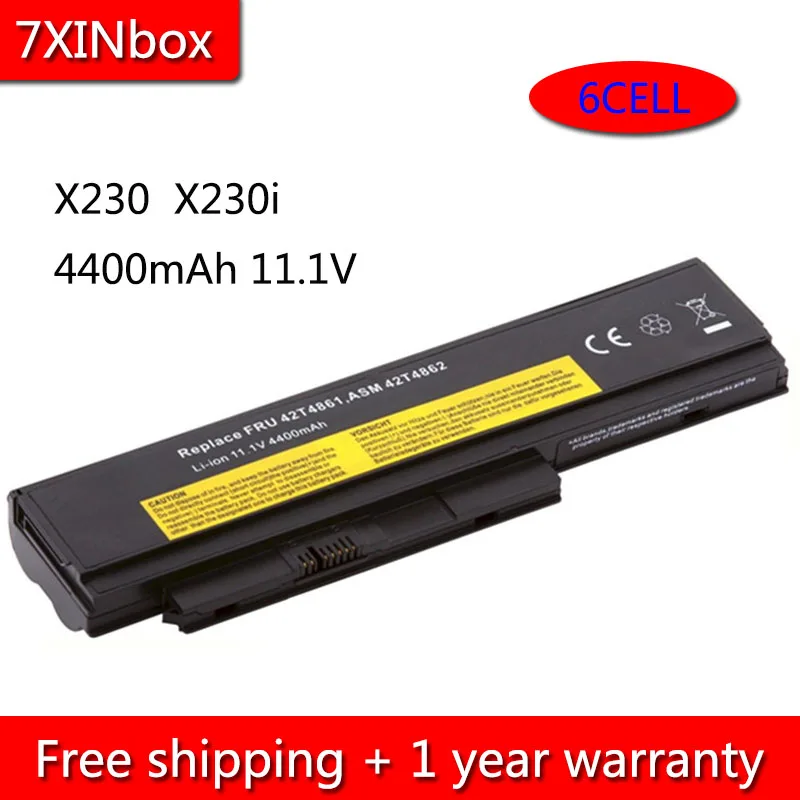 7 xinbox 6cell 4400 мАч 42T4863 45N1022 Батарея для lenovo ThinkPad X230 X230i 45N1025 45N1024 45N1033 45N1172 0A36281 0A36282