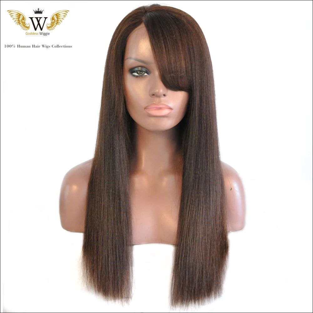 6A Remi Hair Light Yaki Full Lace Human Hair Wigs Kinky Straight Lace