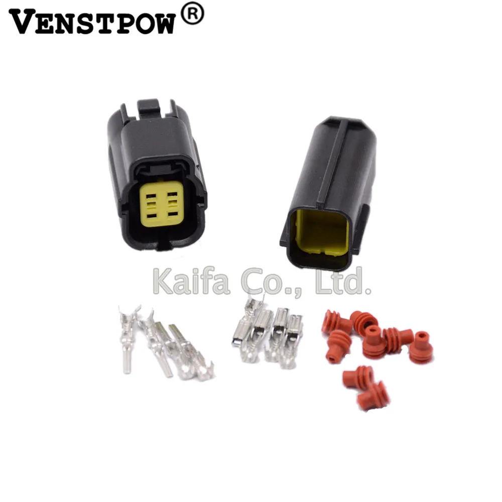 5 set 4 Pin Way Waterproof Wire Connector Plug Car Auto Sealed