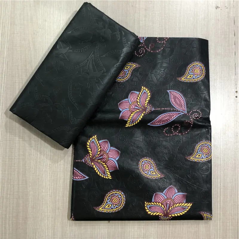 Африканский Цветочный Базен парчовая кружевная ткань, подходящая простая парча Базен Riche 10 ярдов набор