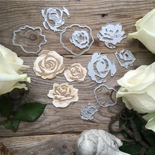 

3pcs Rose Flowers Metal Cutting Dies for Scrapbooking DIY Card Album Embossing Card Making Paper Decor New 2019