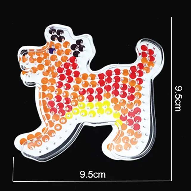 1 шт. 5 мм Хама бусины шаблон с цветной бумагой пластик трафарет головоломки Perler бусины Diy Прозрачная форма головоломки Pegboard - Цвет: 9
