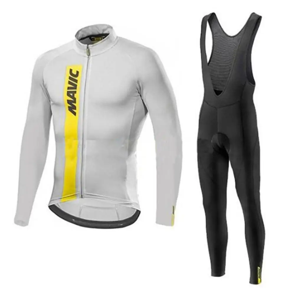 

MAVIC New Breathable Long Sleeves Riding Wear Set Men`s Spring/Autumn Team Cycling Jersey Bicycle Clothing Ropa Maillot Ciclismo