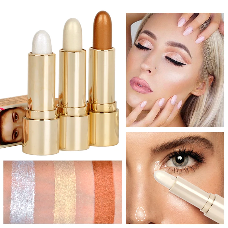 2017 New Highlighters Makeup Kit Long Lasting Pigment White Gold