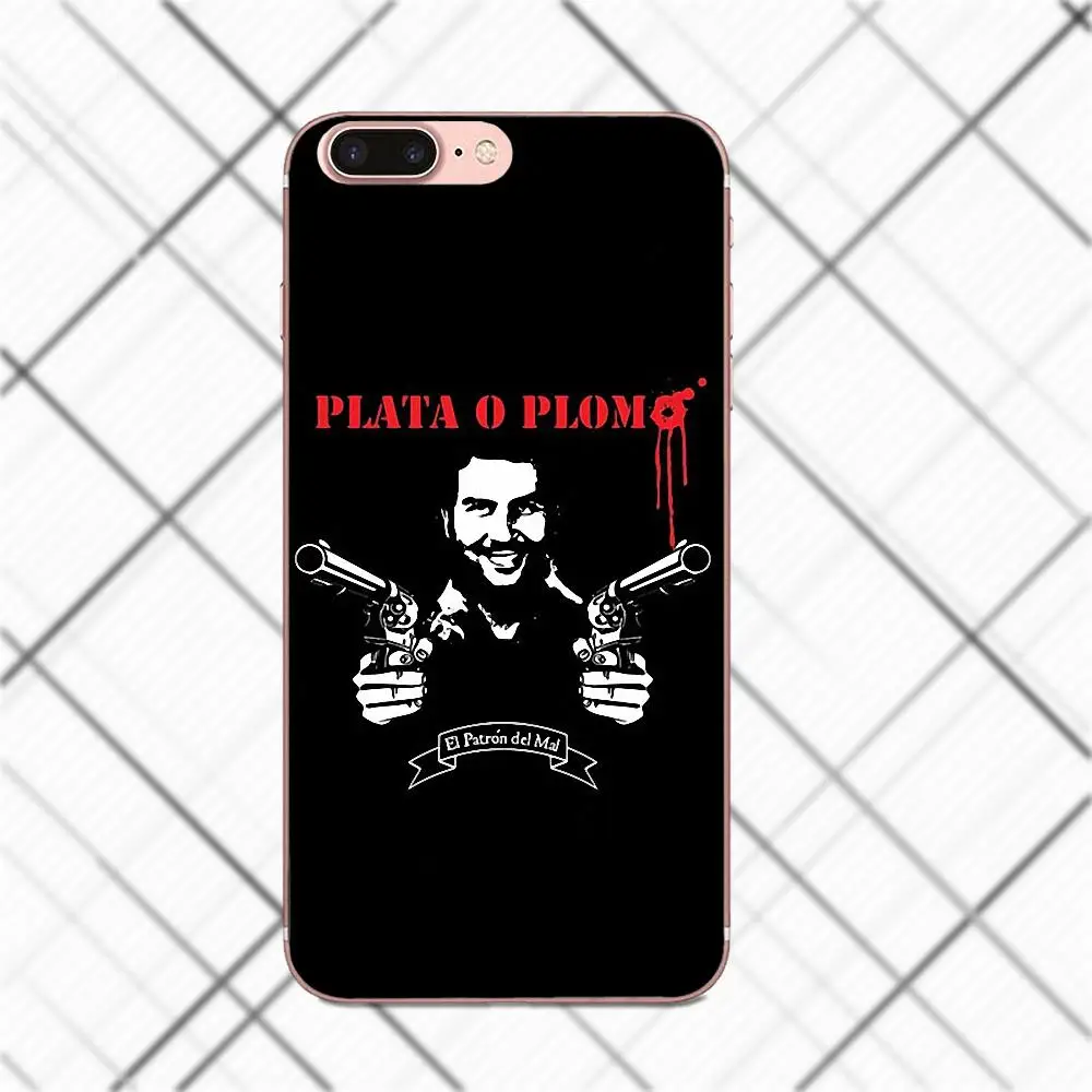Плата о Пломо Narcos Pablo Escobar серебро или свинец для Galaxy Alpha Core Prime Note 4 5 8 S3 S4 S5 S6 S7 S8 S9